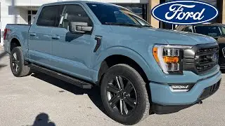 Ford F-150 XLT 302A 5.0L V8 2023 года с камерой 360&deg; и рабочей поверхностью в салоне в Зоне 51, синий, с возможностью обхода