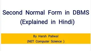 Second Normal Form in DBMS| Explained in Hindi #normalization #dbms