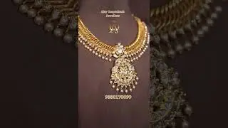Polki Diamond Jalebi Necklace with detachable pendant #gold #polkijewellery #southindianjewellery