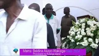 Mama Beldina Akeyo Wakiaga- procession from kisumu - Rusinga