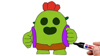 How to Draw Spike From Brawl Stars