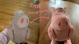 Piggy&rsquo;s Transformation! How to repair/ restore a stuffed animal.