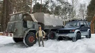 RC STAR 660 6X6 & MITSUBISHI PAJERO I WINTER EXPEDITION | RC SCALE OFF-ROAD DRIVE | DERMEISTERVID