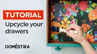 DIY Furniture Upcycling Tutorial: How to Line Drawers with Wallpaper - Chloe Kempster | Domestika