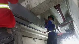 paano mag install Ng offset wireways at the cieling@kitchendoctorvlog25