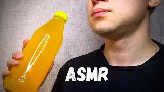ASMR PEACH JUICE 🍑 DRINKING SOUNDS 😋 MUKBANG