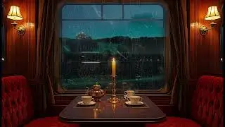 4K Rainy Train Night Ambience | Cozy & Relaxing. Gece Yolculuğu & Yağmur Sesi | Sakin Tren Ambiyansı