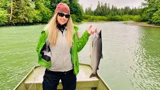 Coho Salmon FISHING Alaska, Eyak River
