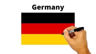 How to draw National Flag of Germany | GERMANY
