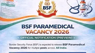 Para Medical Vacancy 2026 in Border Security Forces in India