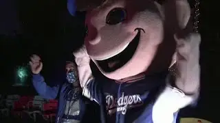 A festive drive-through celebration for Dodgers' fans
