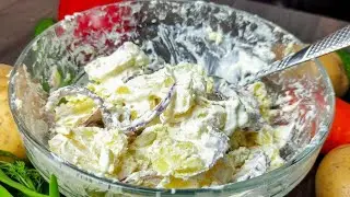 Самый вкусный картофельный салат со сметаной❗ Старинный бабушкин рецепт