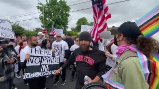 Protesters Clash at Los Angeles School Over a Pride Assembly