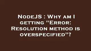 NodeJS : Why am I getting 