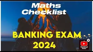 MATHS CHECKLIST 33  Arithmetic BANK EXAM RRB PO /RRB CLERK 2024 Banking 2024 #Bank2024 #rrbexam2024