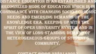 MDU Rohtak Distance Education Admissions (9289149991) ....MBA, MCA, BCA, BBA .
