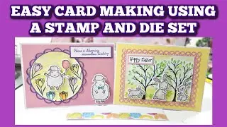 CUTE CARDS USING STAMP AND DIE SET