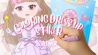 COLORING DRESS UP STICKER ASMR!! Sticker dress up very cute and satisfying