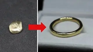 MAKING A GOLD RING FROM GOLD INGOT/BULLION (sandcasting)