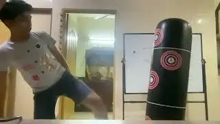 Teaching some taekwondo technics and punching moves