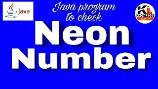 java program to check neon number || Neon number in java || Knowledge Light