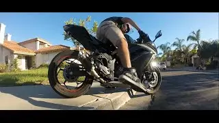2014 Kawasaki Ninja 300 First Time Rider Stalls and Owner Almost Tips Over