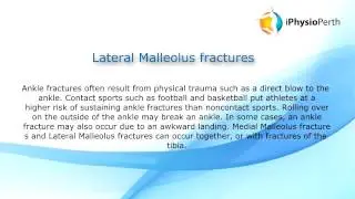 Call i Physio Perth at (08) 9444 8729 For Physiotherapy for Ankle Injuries