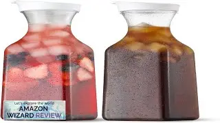 NETANY Plastic 50 Oz Water Carafe with Flip Top Lid Set Review