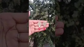 beautiful kundan earrings making at home 🏡❤️#nice#earrings#jewelry#trending#viral #shorts#786