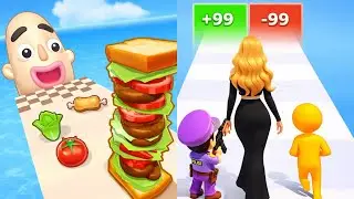 Perfect Runner 3D vs Sandwich Runner | Casual Run Game Walkthrough 2026