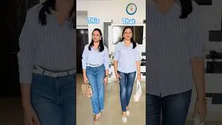 How to style viral blue striped shirt.      #styling#stylingideas#blueshirt#shorts#ytshort