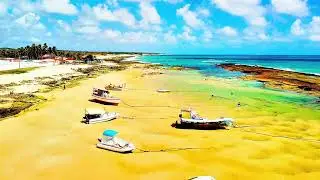 194 - VOO BAIXO PANORÂMICO NA PRAIA DE BARRETA  MARE SECA.