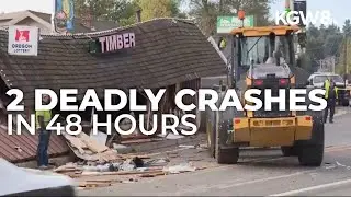 Driver dead, building at almost total loss after crash at Boring, Oregon pub