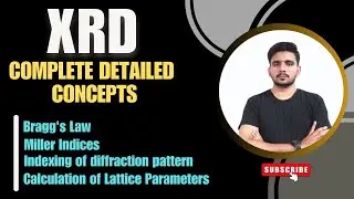XRD || Bragg's Law || Miller indices for Planes || Calculation of Lattice Parameters || XRD analysis