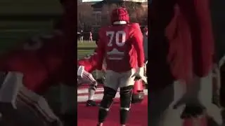 Ohio State Buckeyes Offensive Line Climb, Secure, & Finish Drill vs Linebackers 🅾️ #nfl #cfb