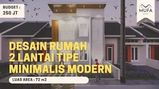 DESAIN RUMAH TINGGAL MODERN MINIMALIS 2 LT DI LAHAN 6 X 12 M2, BUDGET HANYA 250 JT,  WOOWWW !!