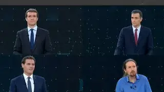 Primer debate electoral de PSOE, PP, Cs y Podemos