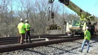 Rail removal during a rail change.