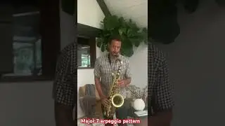Beautiful descending major 7 arpeggio pattern. #majorscale #arpeggios #saxophone