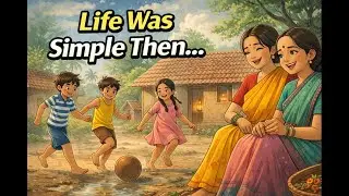 Ghibli Style Indian Village 1990s 🌾 A Peaceful Life Before Mobile Phones #ghiblistyle  #villagelife