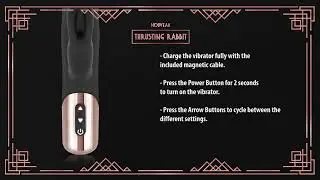 Vibr&aacute;tor Rosy Gold Rabbit with Thrusting Function