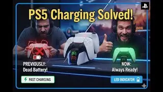 Controller Charging Station For PlayStation 5 Dual Fast Charger LED Indicator Charging Stand
