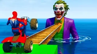 SPIDER-MAN against TUNG TUNG TUNG SAHUR on Motorcycle in RAINBOW SPIDERS BRIDGE | Hunter Spido