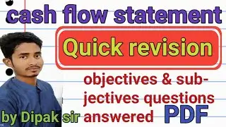 Cash flow statement |accounts subjective question answer 2023 | account vvi subjective question 2023