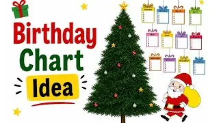 Birthday Chart | DIY Month Wise Birthday Chart for School 🎅🎁