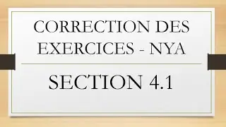 Corrections des exercices de 4.1 - Physique Mécanique