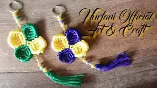 key chain of Kur rope flower shape ||  macrame