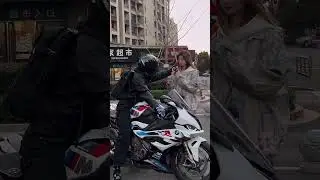 Come here for a second, sausage girl 😜 #bikeride #shorts  #viral  #trending  #cute #skateboard