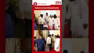 Hemant Soren arrives at Raj Bhavan with his father, Shibu Soren, to take oath as Jharkhand CM at 5