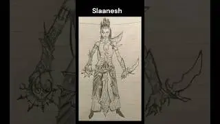 drawing chaos gods from memory ;-; #warhammer